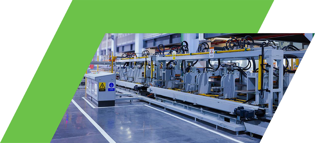 A modern industrial facility showcasing automated machinery and production equipment.