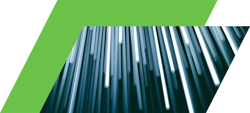 Abstract image of vertical light streaks against a dark background.