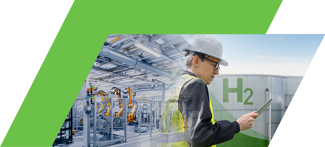 A man work on sustainable manufacturing facility