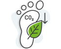icon: CO2 footprint reduction