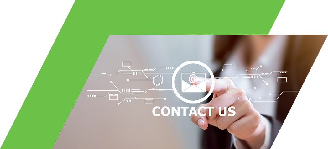 Contact us concept, Business woman hand pointing icon email and customer service call center