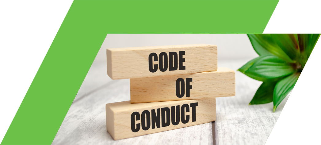  Concept words Code of conduct on wooden blocks on white background