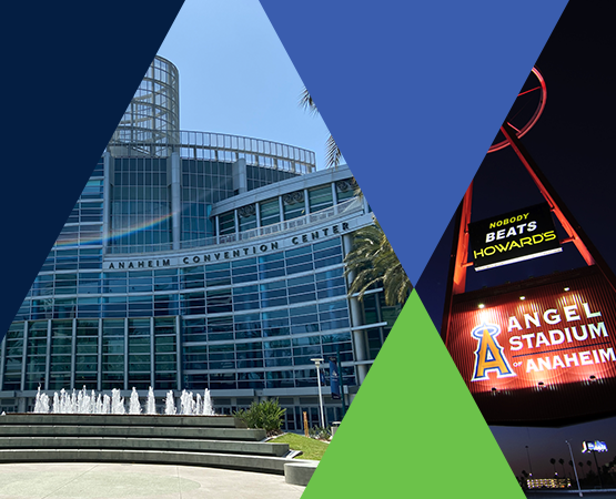 Photos of Anaheim Convention Center and Angel Stadium